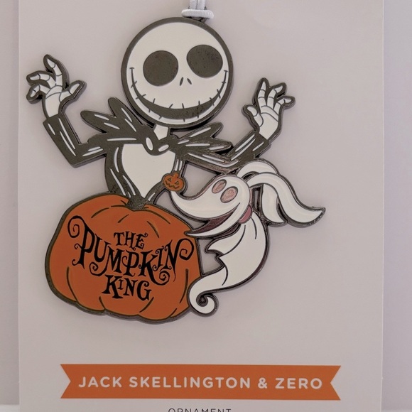 ☀️Hallmark Jack Skellington & Zero Pumpkin Ornament - Picture 3 of 3